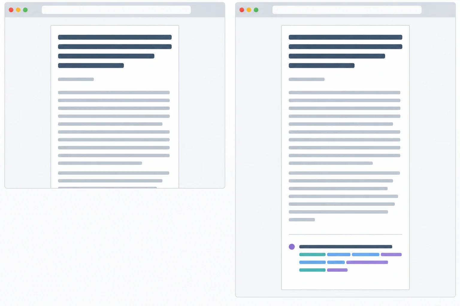 A comparison between a short article box that cuts off lower lines and a taller article box that contains all wrapped content.