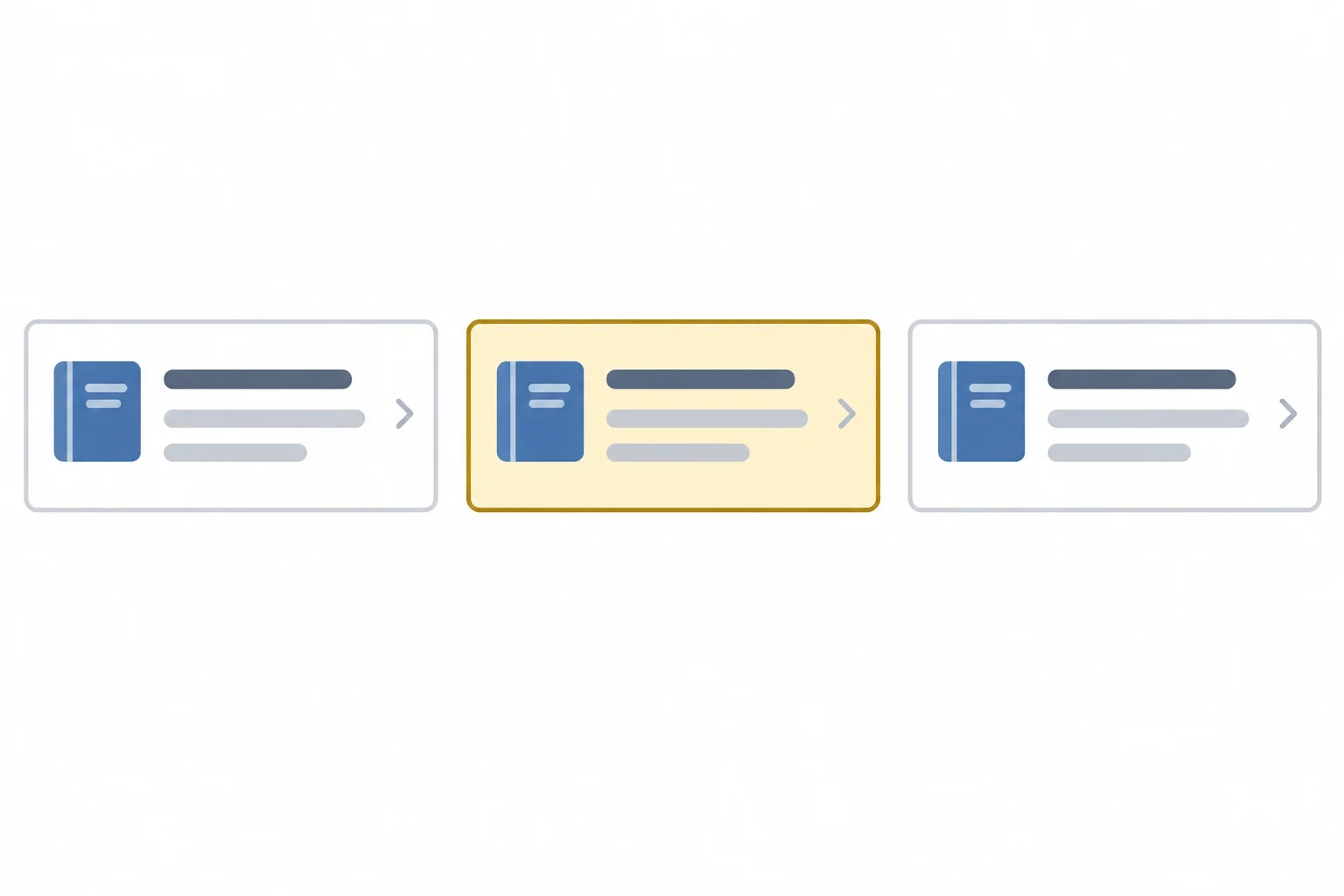 A book list item keeps its base appearance while an optional highlighted background and border are added and removed.