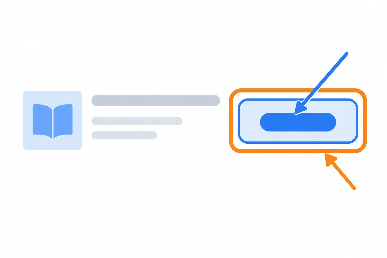 A nested inner label inside a Preview button is highlighted separately from the outer button that owns the listener.