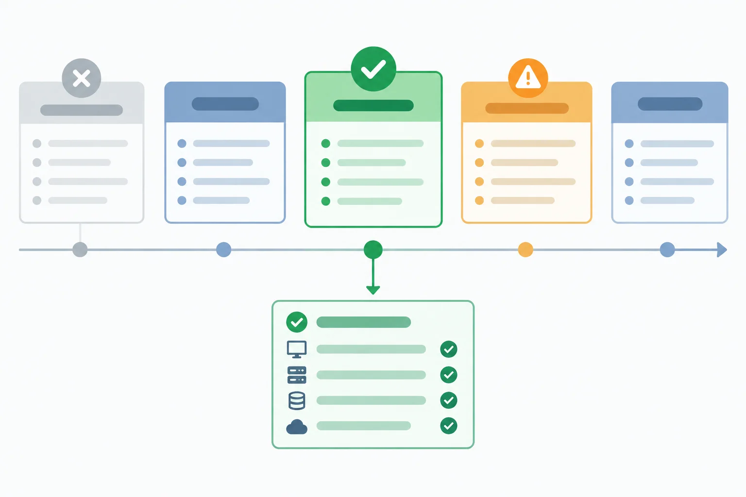 A timeline contrasts a highlighted supported LTS release with a separate Current release and an expired older release.