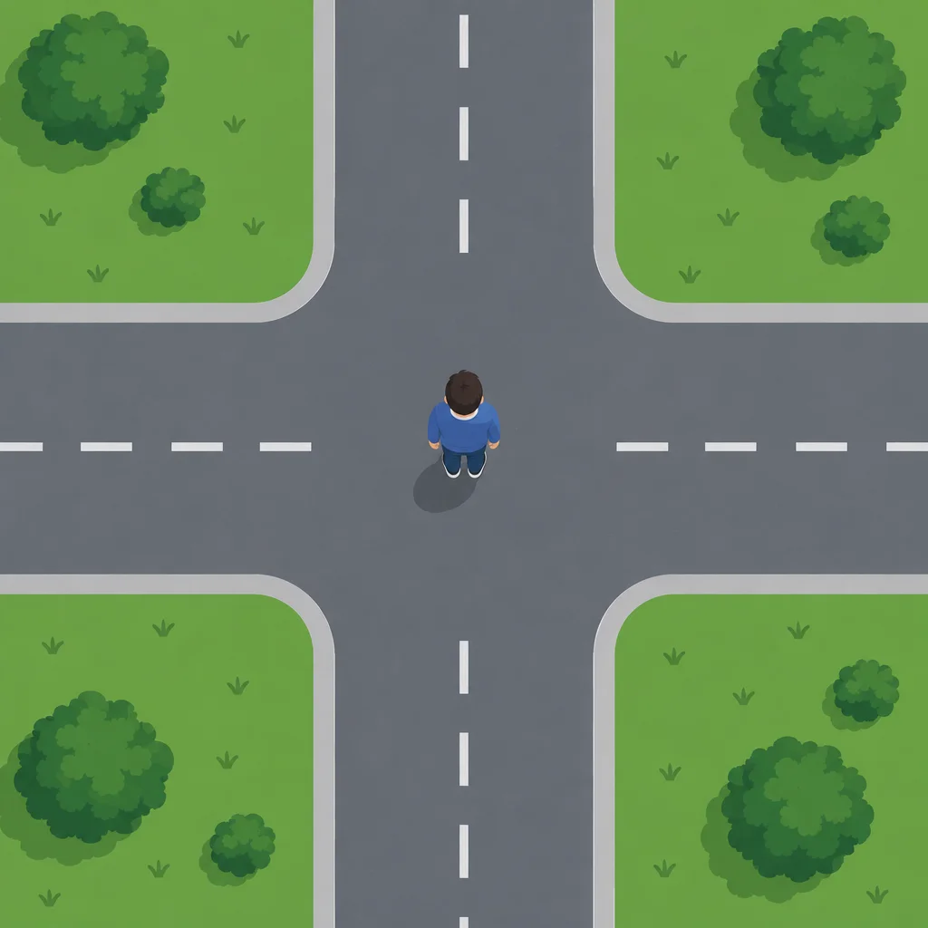 A pessoa não escolhe nenhum caminho.