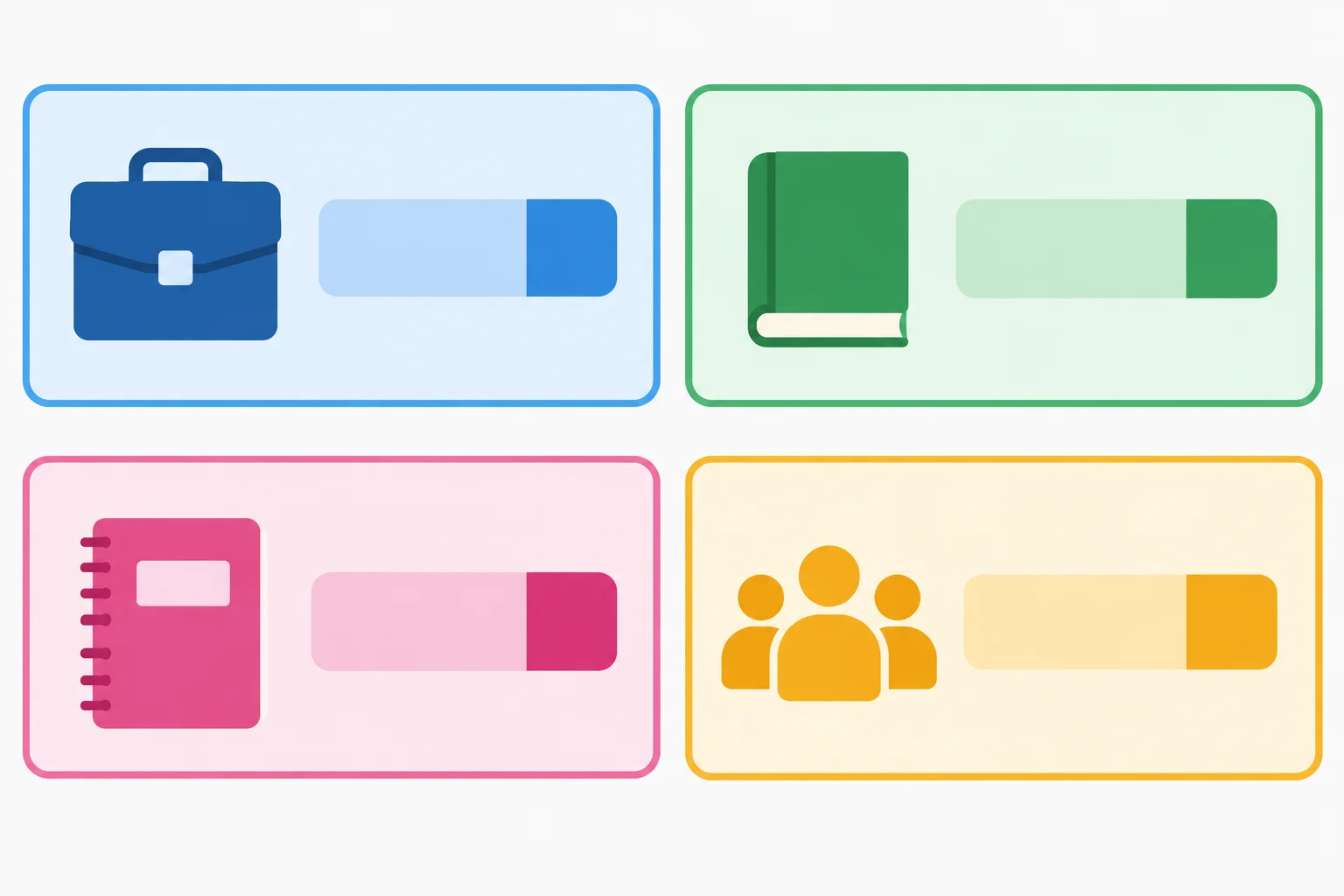 Diagrama com quatro grupos: masculino e neutro compartilhando uma cor de terminação, feminino com outra e plural com uma terceira.
