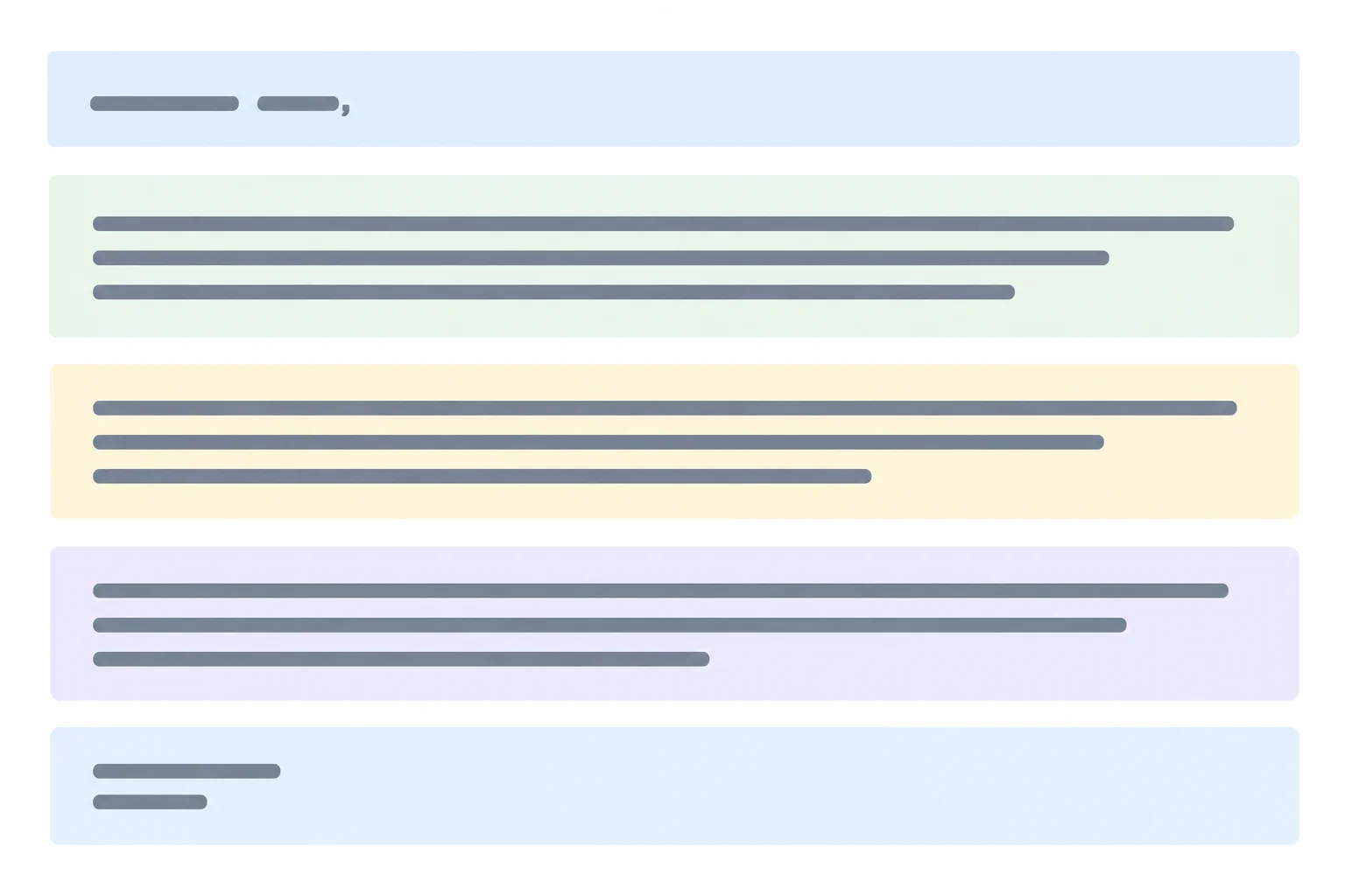 Esquema de um e-mail pessoal com abertura breve, três parágrafos narrativos e encerramento curto.
