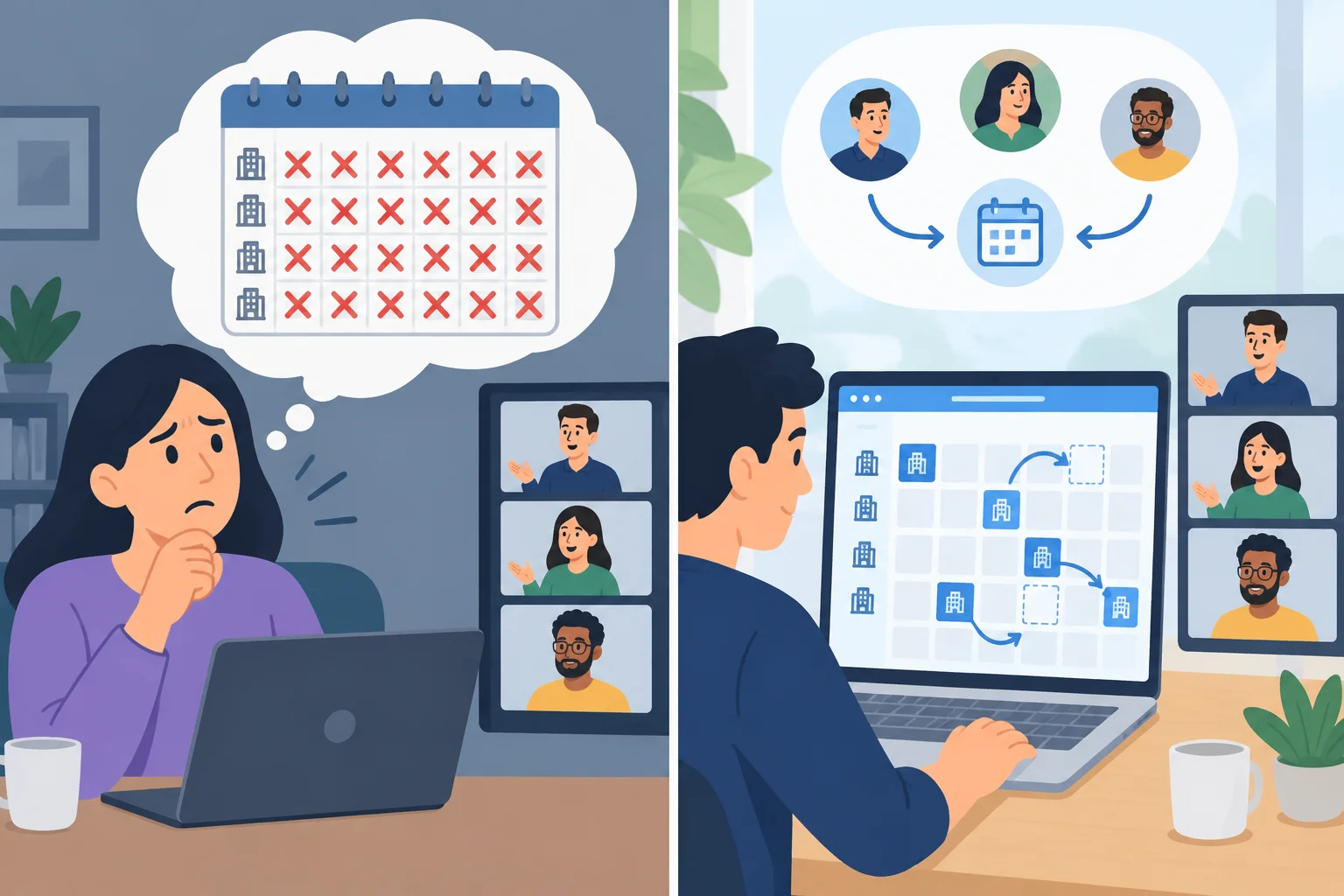 Comparação entre interpretar uma proposta como abolir todos os dias presenciais e entendê-la como flexibilizar seu planejamento.