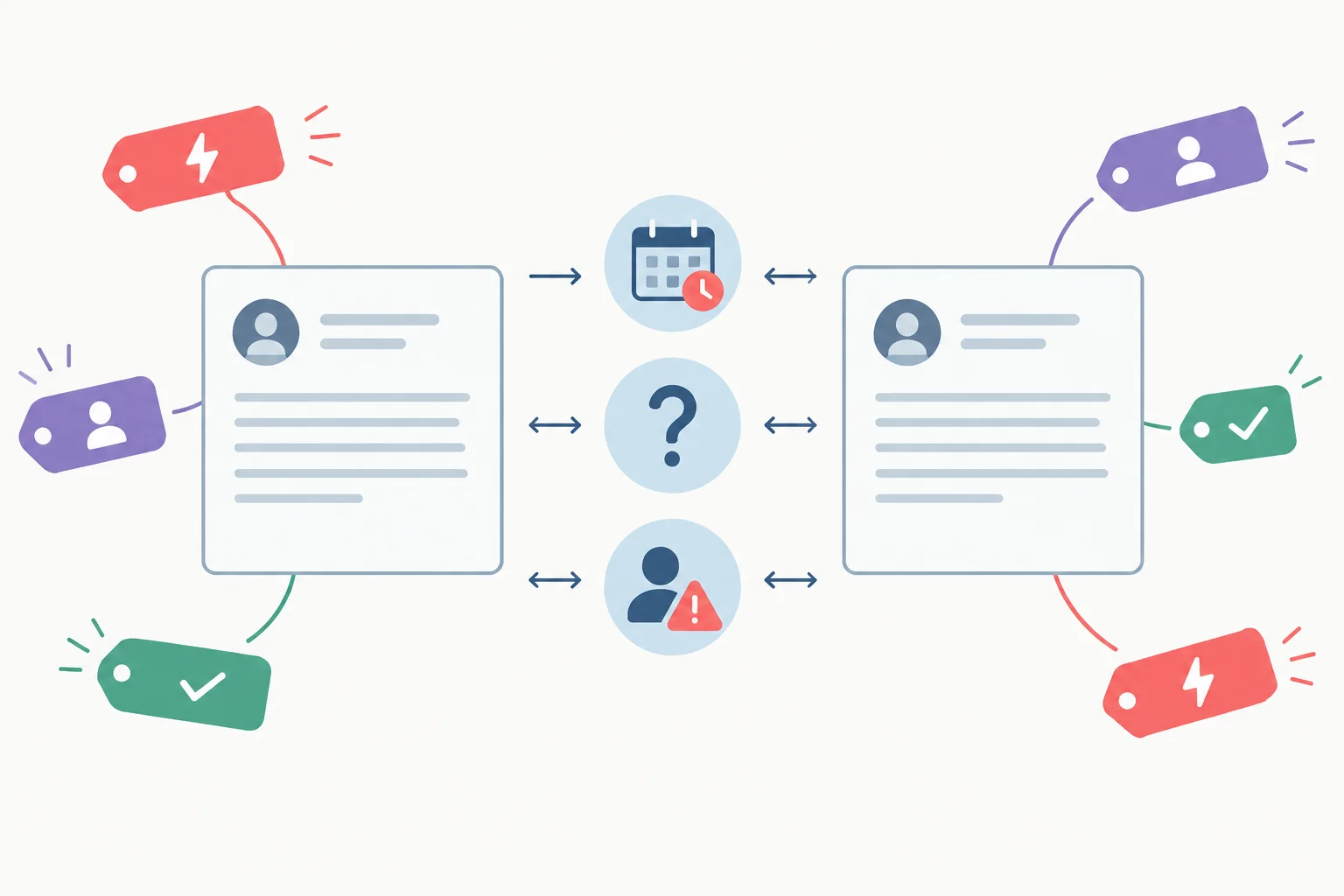 Diagrama mostrando que prazo, informação e motivo permanecem, enquanto marcas de pressão ou distância podem ser alteradas.