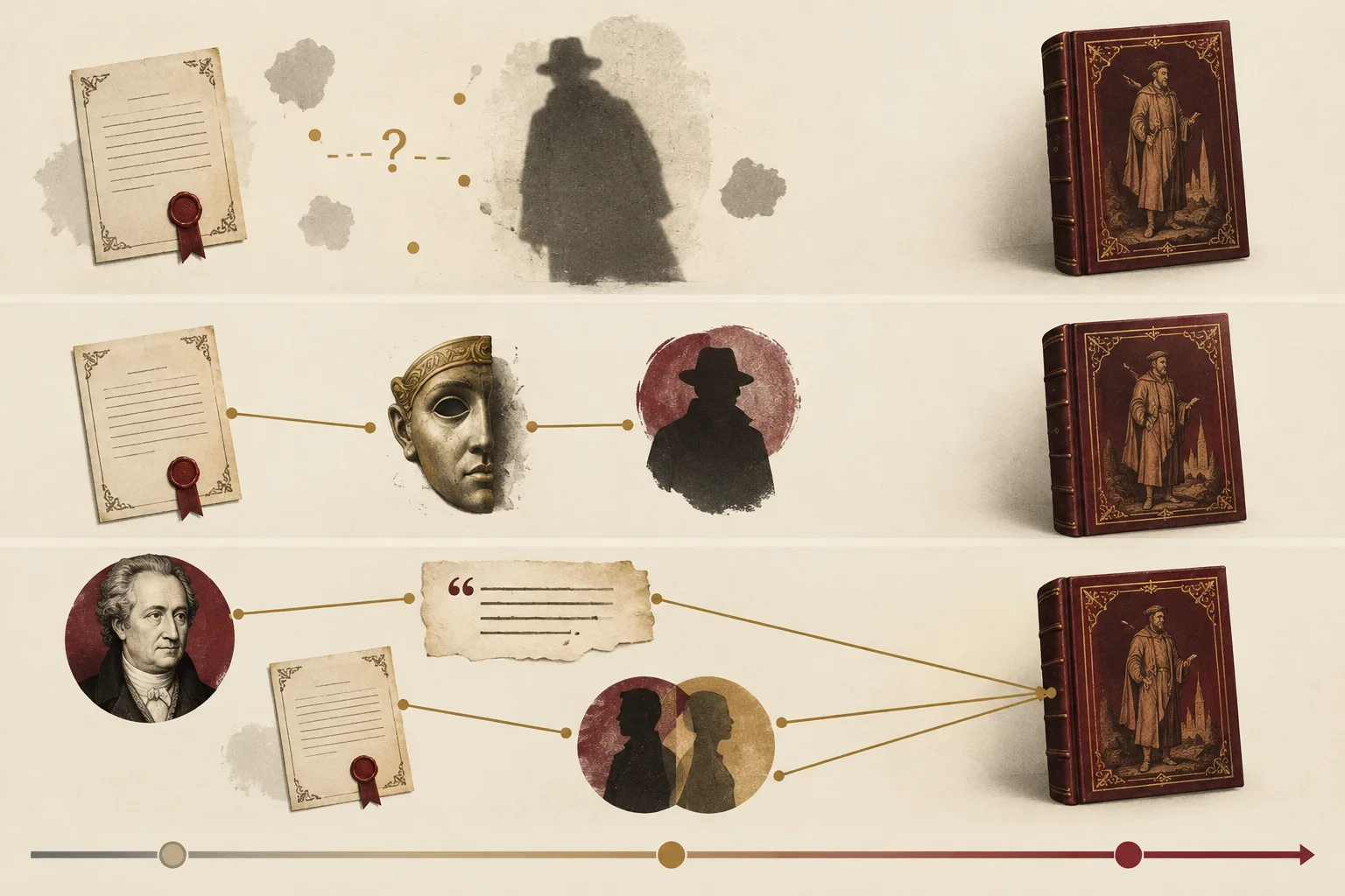 Escala visual: poucas pistas genéricas sustentam apenas uma associação possível; pistas específicas e convergentes permitem identificar uma referência.