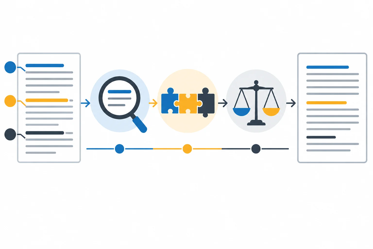 Esquema visual de revisão: localizar uma omissão, testar a ligação com o contexto e decidir entre manter ou restituir o mínimo necessário.