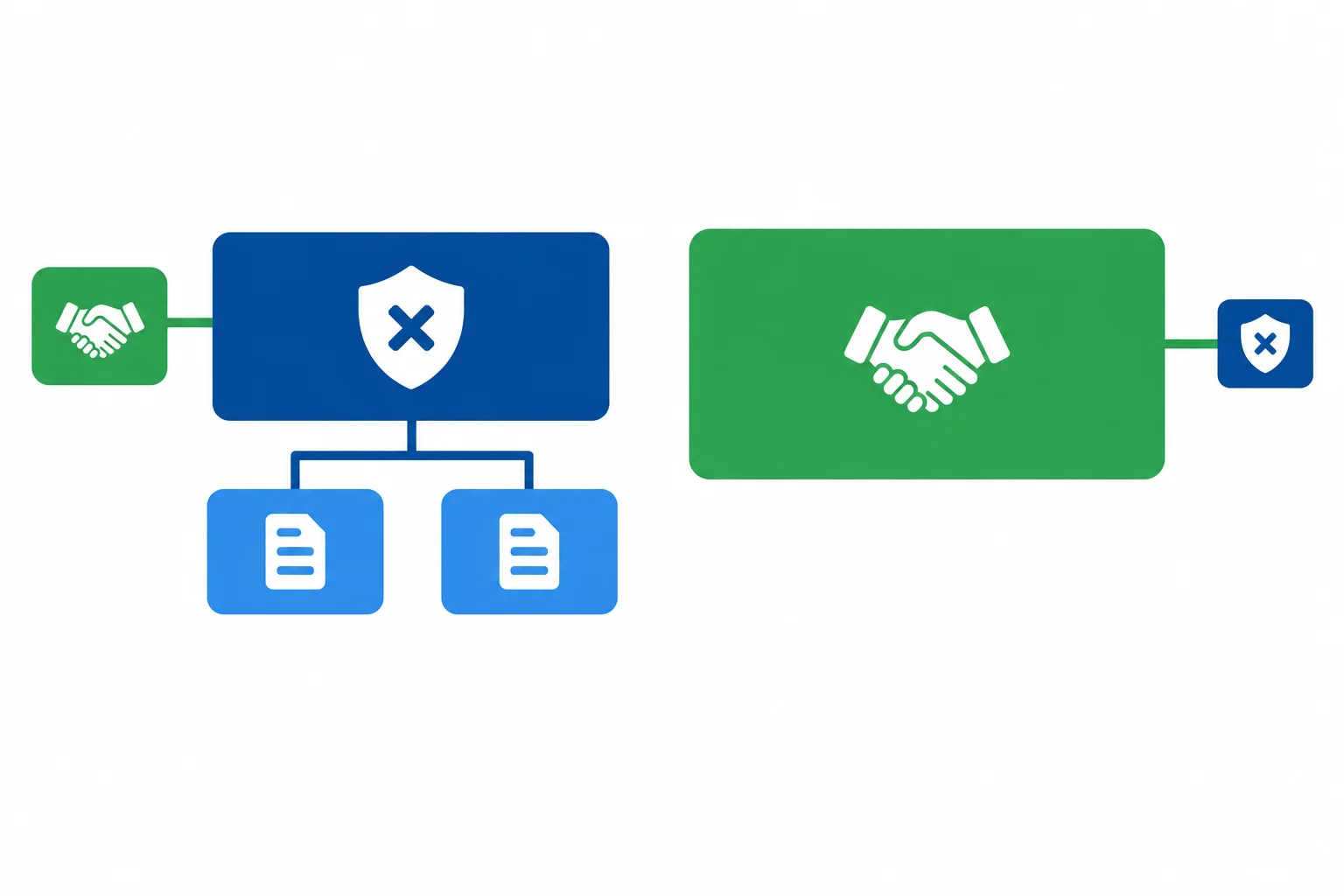 Diagrama comparando uma réplica equilibrada, com concessão breve e contestação desenvolvida, a outra desequilibrada, com concessão excessiva e contestação mínima.
