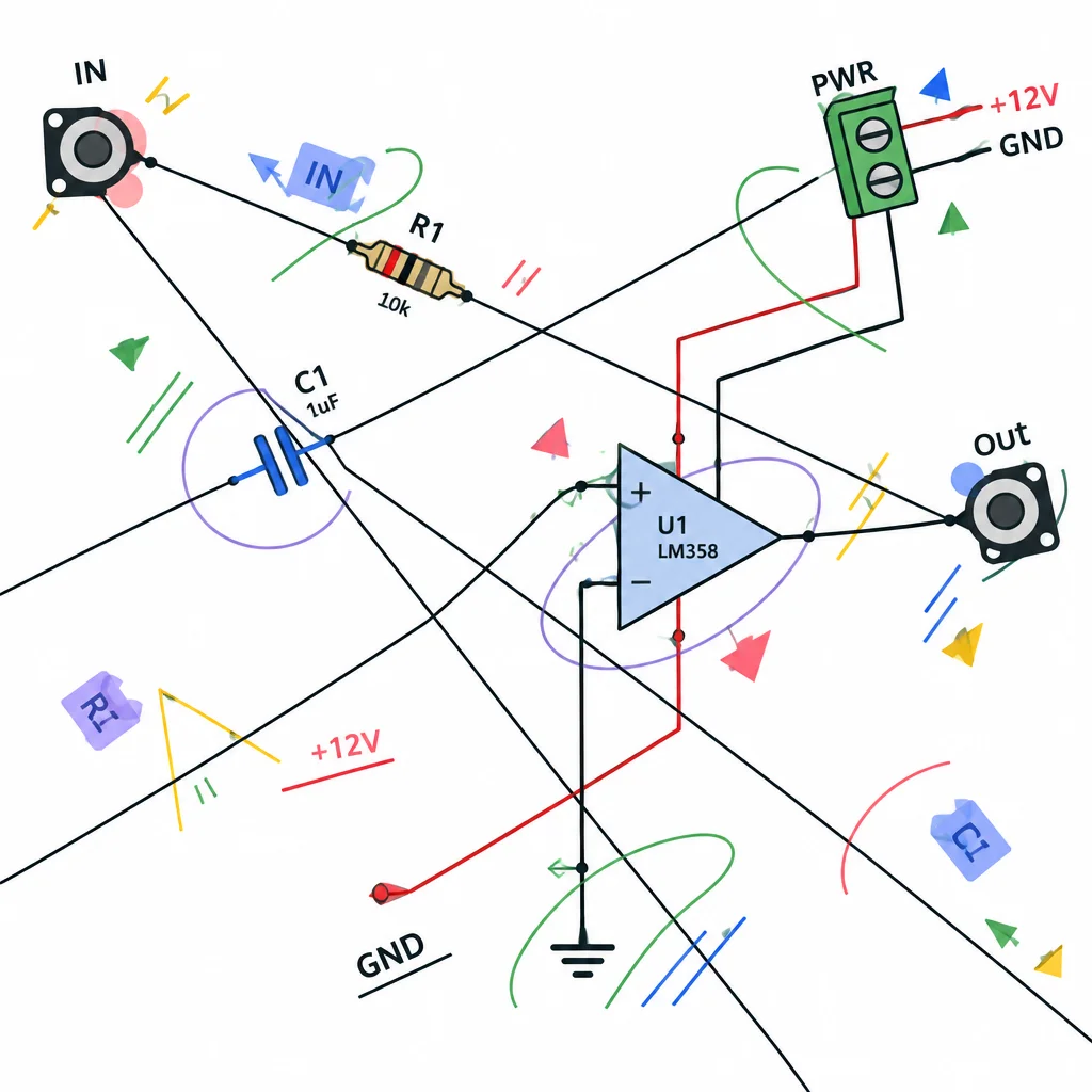 Componentes dispersos e fios cruzados