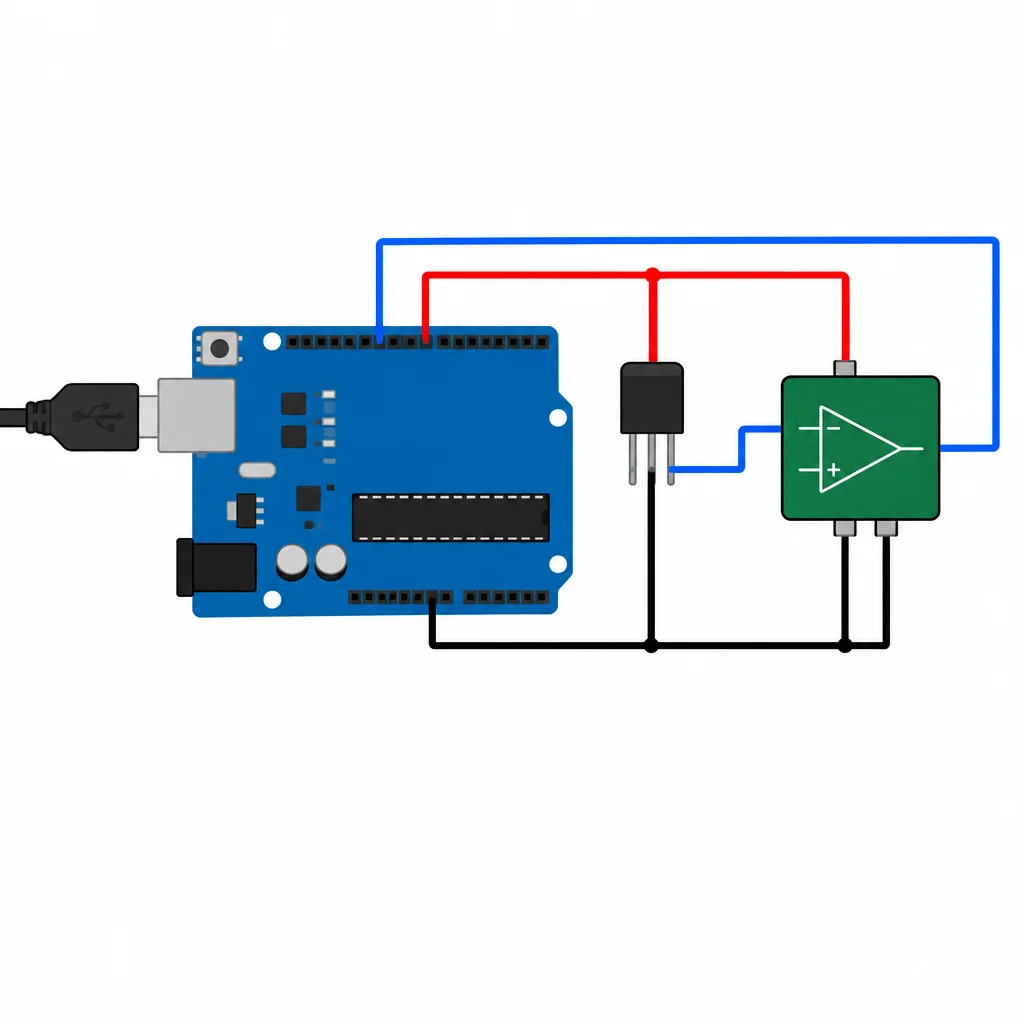 USB como única origem; 5 V e GND distribuídos pelo Uno.