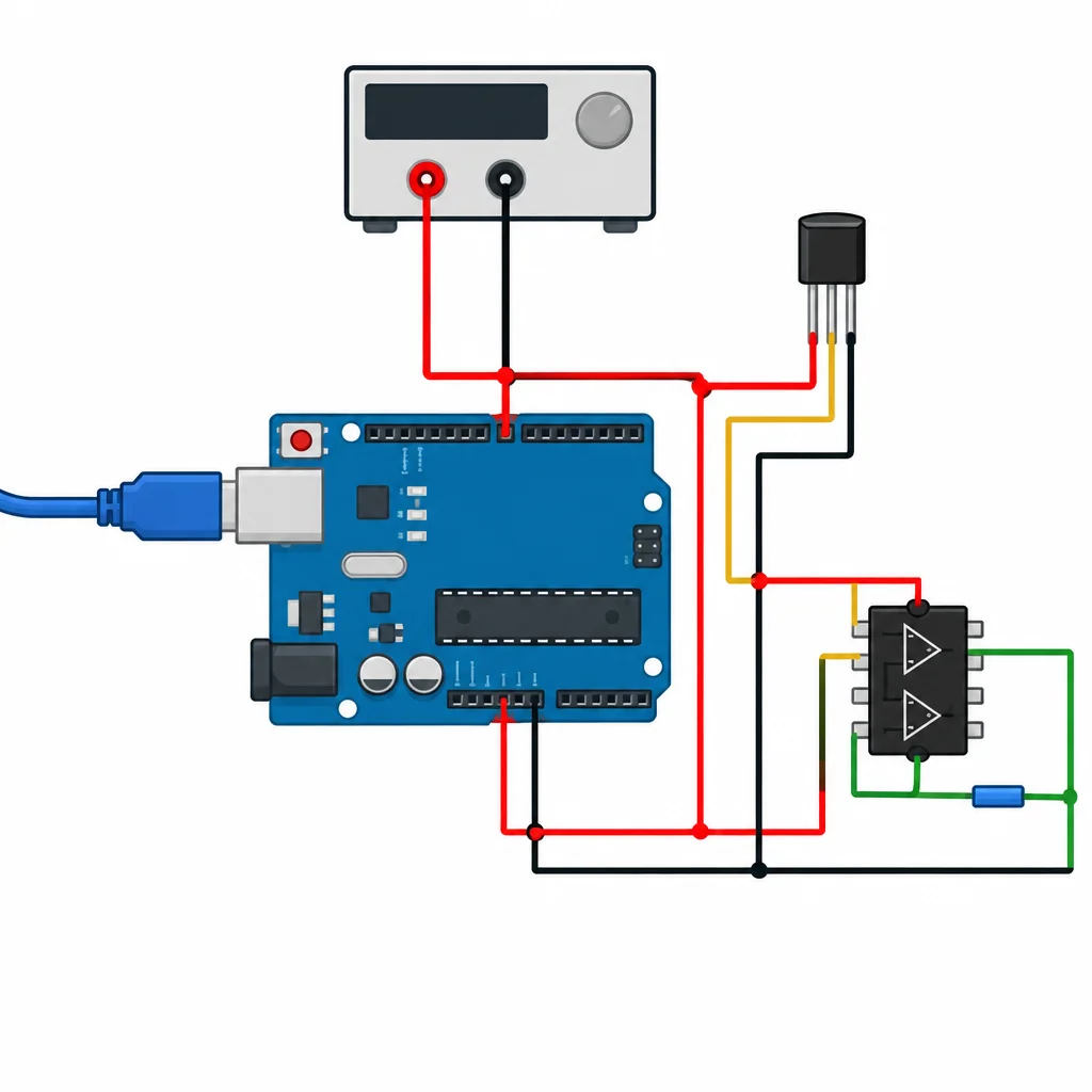 USB conectado e outra fonte injetada no pino 5 V.