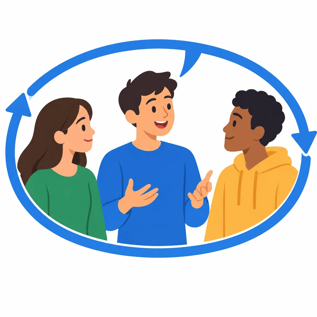 A pessoa fala de um grupo do qual participa.