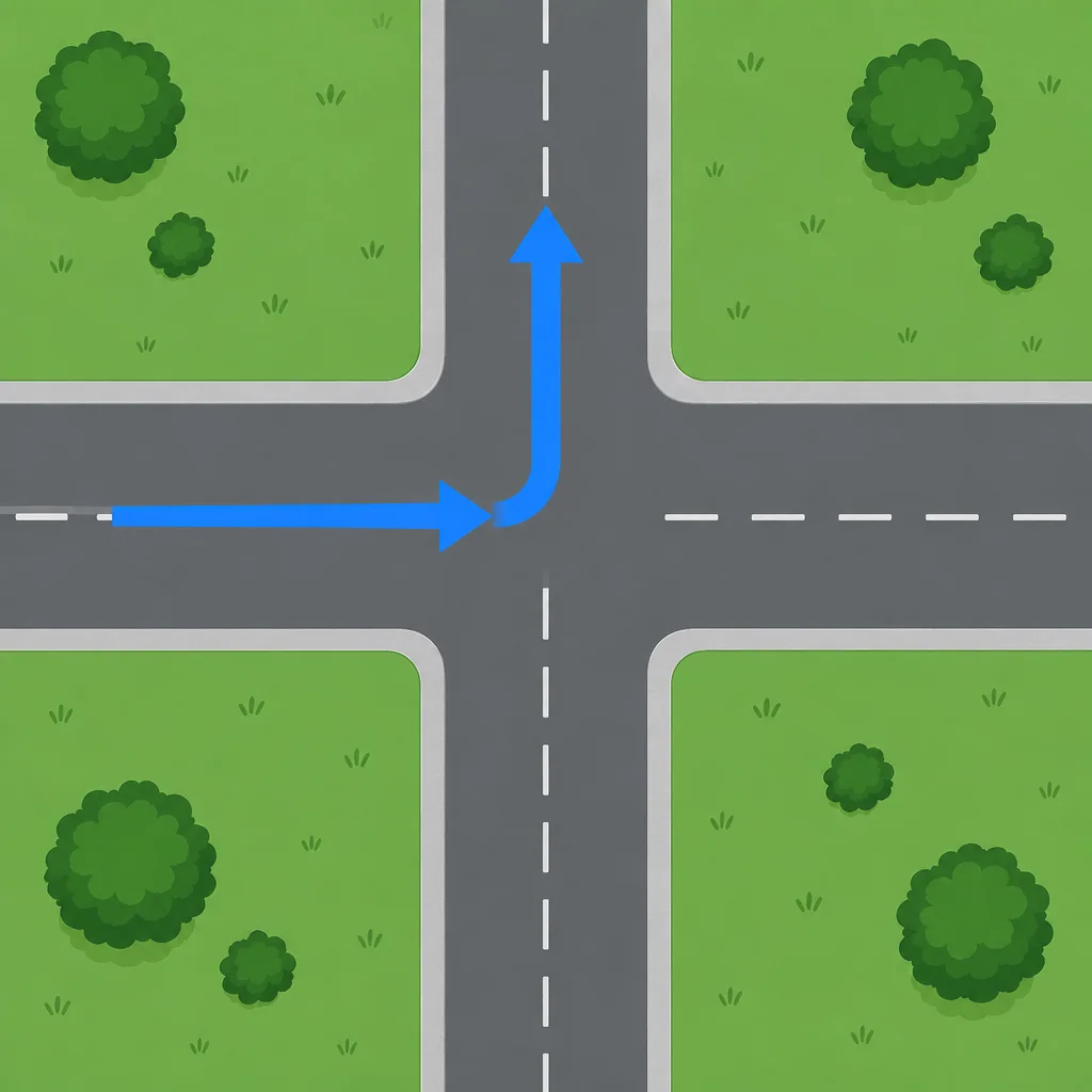 A seta vira para cima.