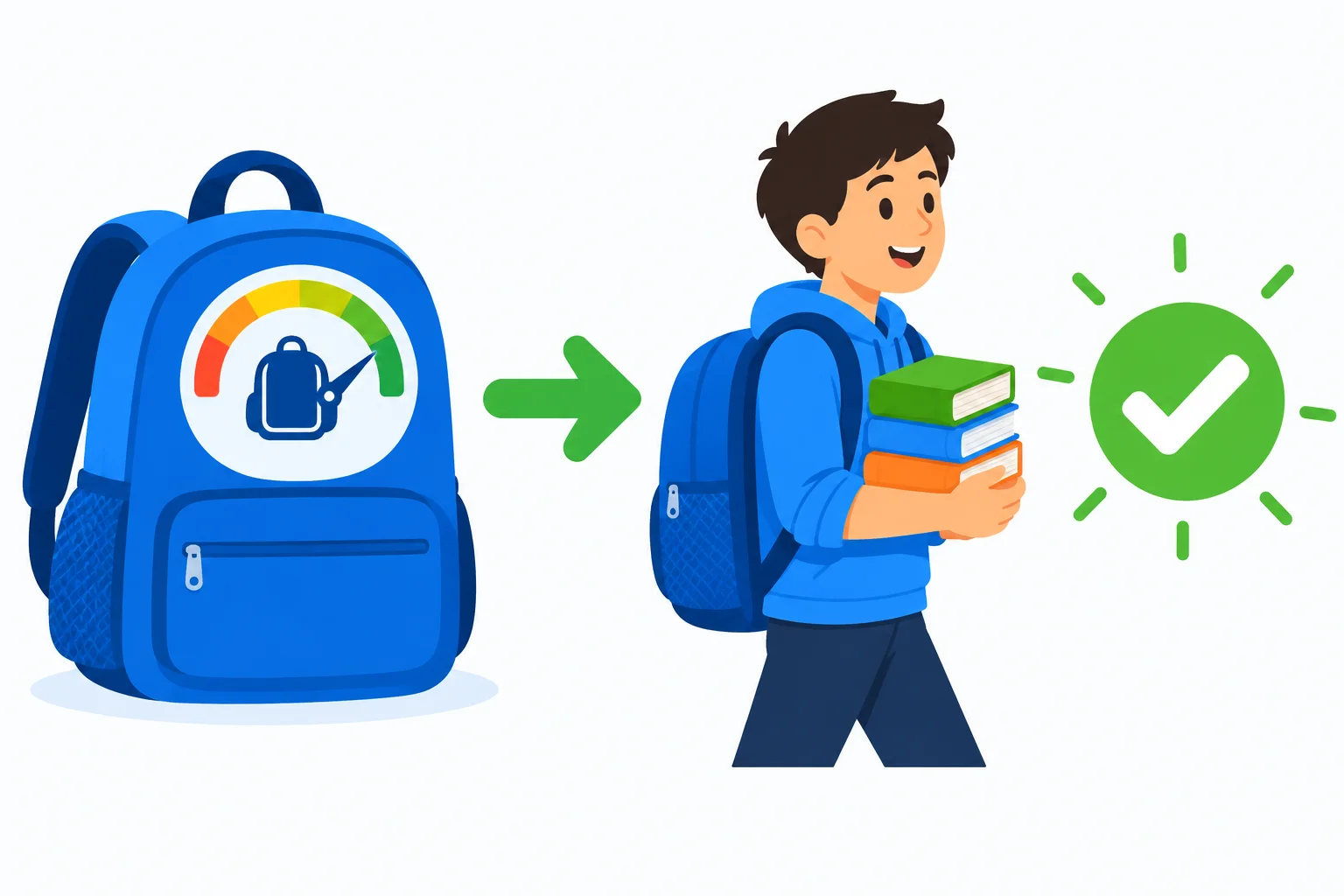 Diagrama mostrando uma característica de uma mochila ligada à necessidade de um estudante.