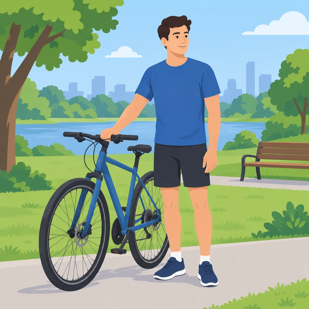 Homem com bicicleta