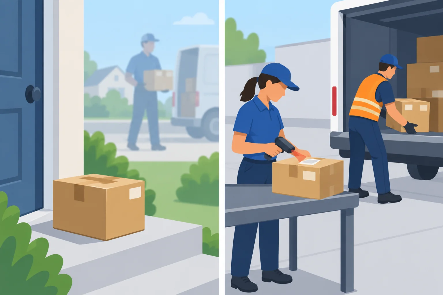 Comparação entre uma entrega em que o agente não é importante e outra em que identificar os responsáveis esclarece as tarefas.