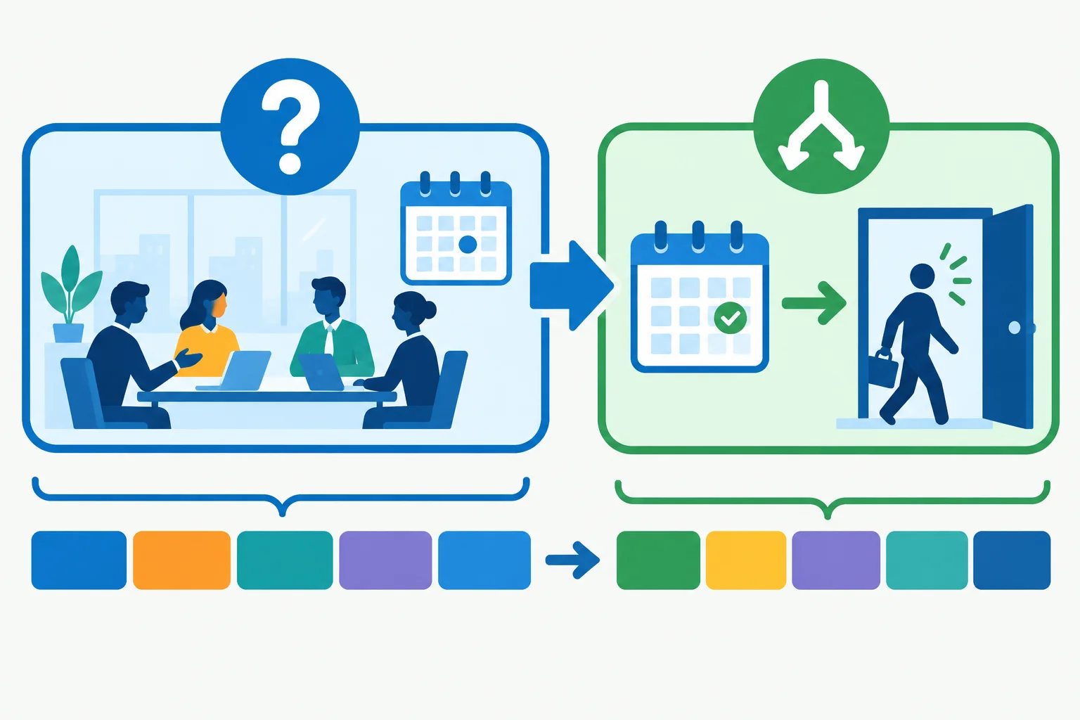 Diagrama de uma pergunta principal ligada a uma condição futura.