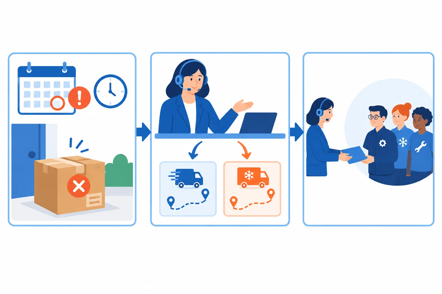 Diagrama com uma opção que não atende ao prazo, uma consulta por alternativa e um encaminhamento para uma equipe especializada.