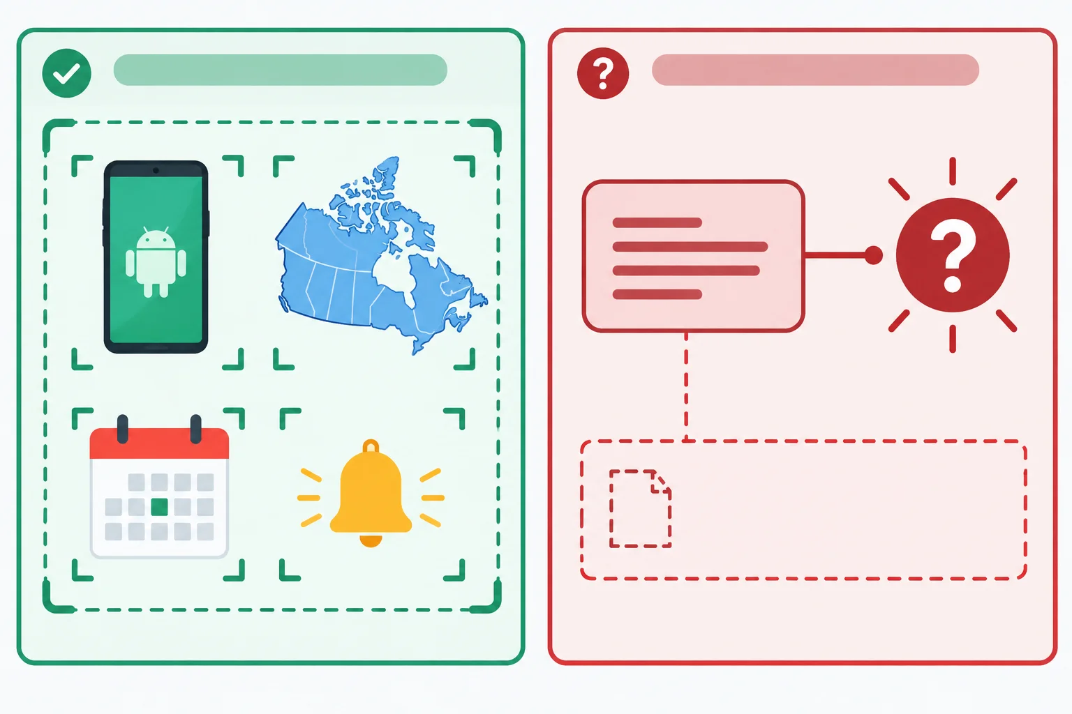 Diagrama que contrasta limites explicitamente informados em uma fonte com uma informação sobre apoio que não foi fornecida.