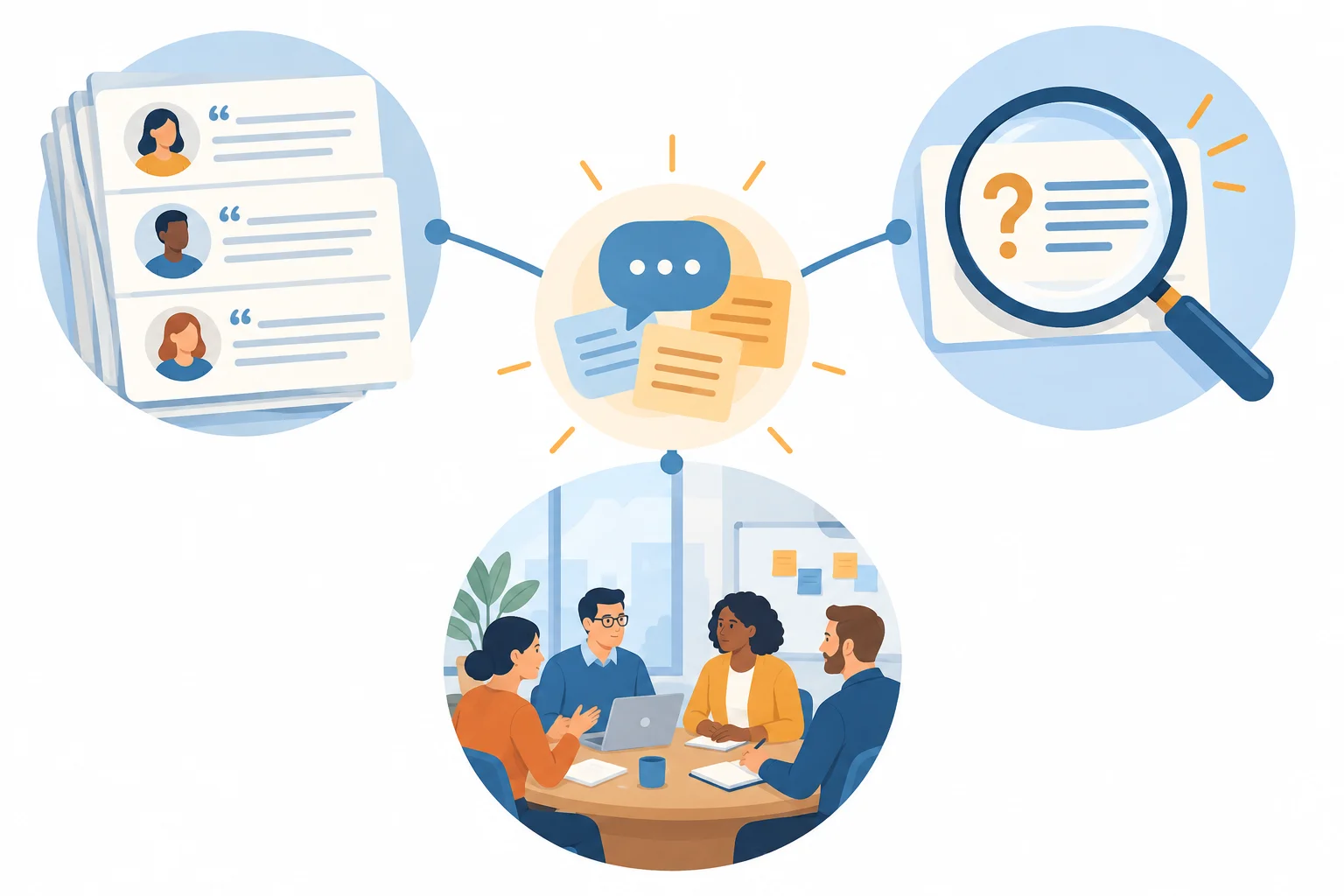 Diagrama mostra uma interpretação qualitativa ligada a materiais, pergunta de pesquisa e contexto.