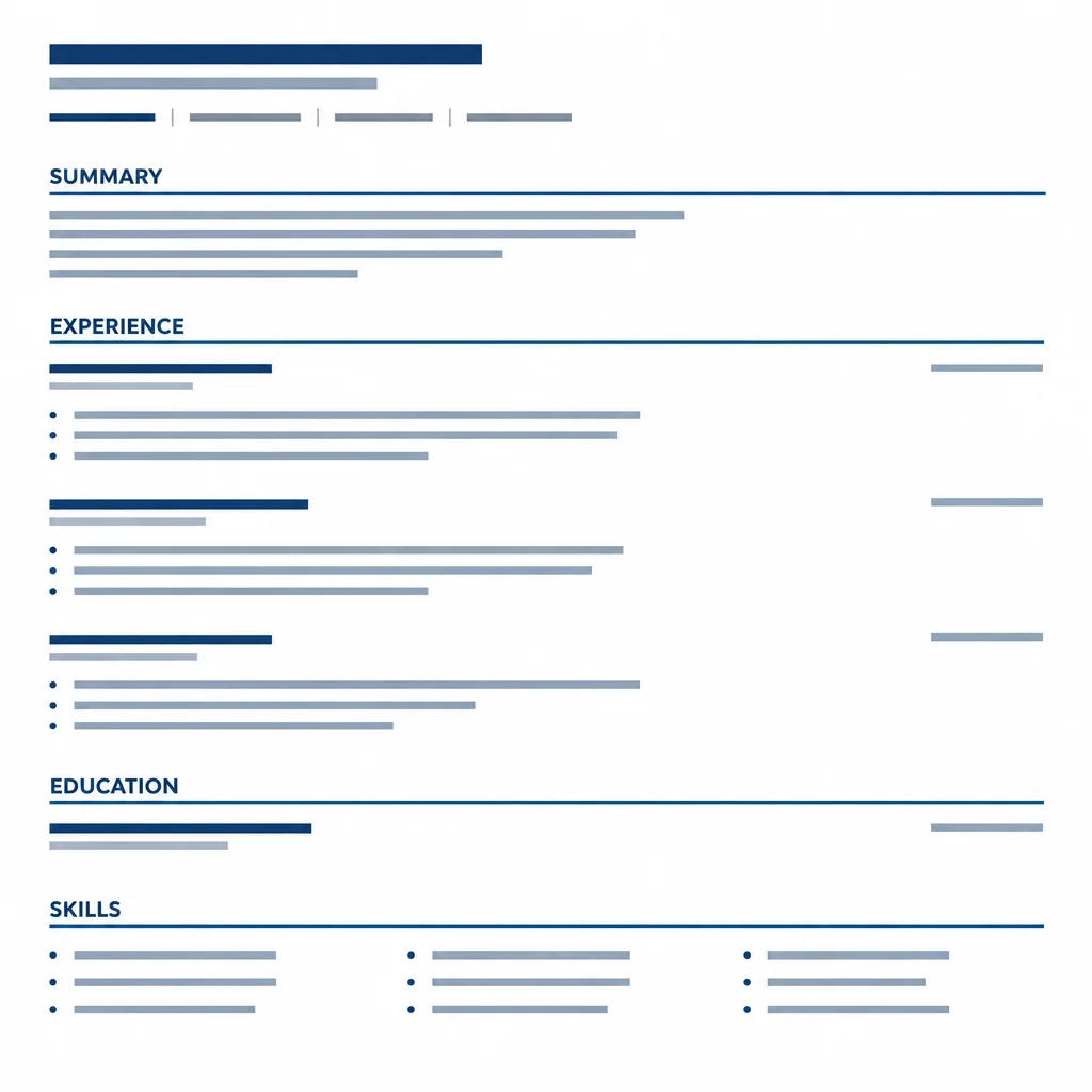 Layout com seções separadas e alinhamento previsível