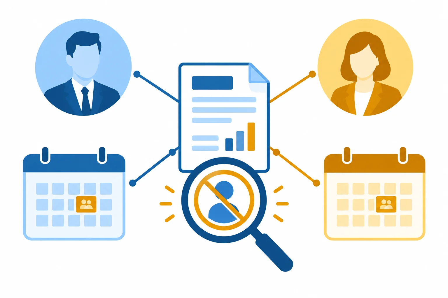 Diagrama de uma proposta ligada a dois consultores e duas ocasiões possíveis, sem pista que selecione um único referente.