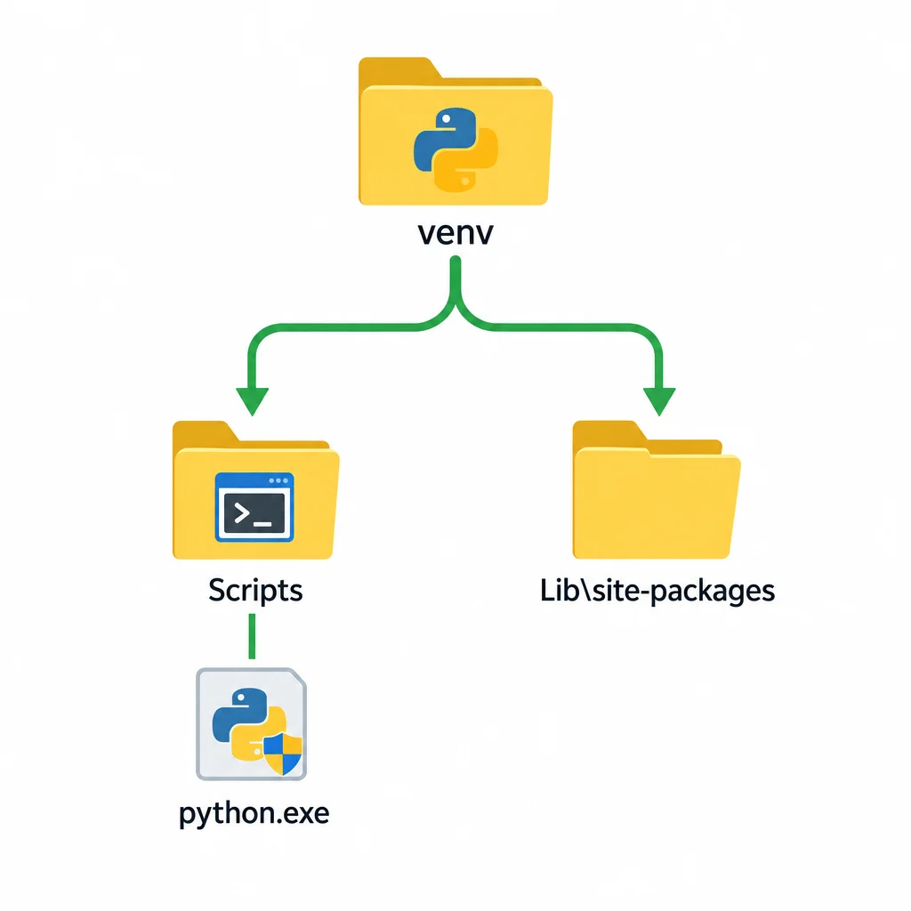 Python: C:\curso\app\.venv\Scripts\python.exe — pip: C:\curso\app\.venv\Lib\site-packages\pip