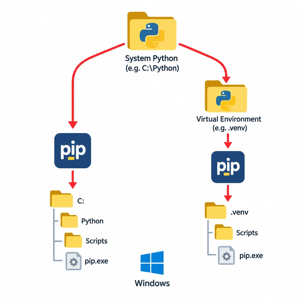 Python: C:\Python313\python.exe — pip: C:\curso\app\.venv\Lib\site-packages\pip