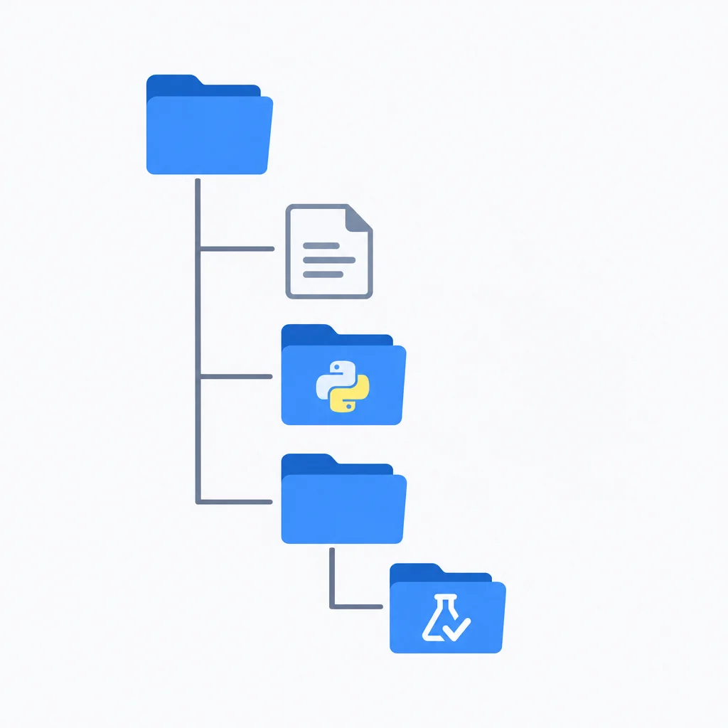 Raiz com pyproject.toml e tarefas/__init__.py; src contém apenas tests.
