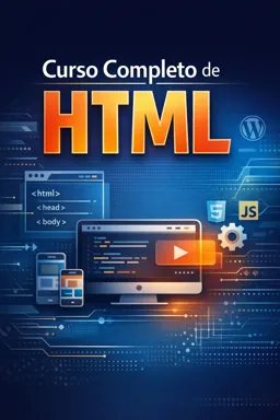 Capa do Ebook gratuito Curso completo de HTML