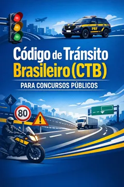Capa do Ebook gratuito Código de Trânsito Brasileiro (CTB) para concursos públicos