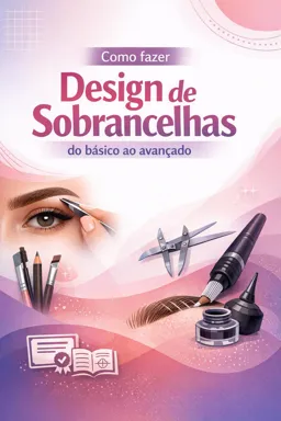 Capa do Ebook gratuito Como fazer Design de Sobrancelhas do básico ao avançado