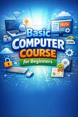 Free Ebook cover Basic computer course for beginners