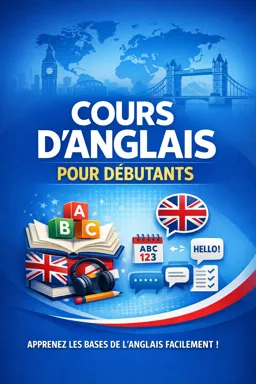 Couverture de livre électronique gratuite Cours d'anglais pour débutants
