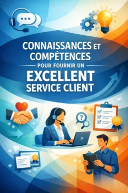 Couverture de livre électronique gratuite Connaissances et compétences pour fournir un excellent service client