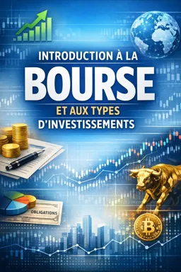 Couverture de livre électronique gratuite Introduction à la Bourse et aux types d'investissements
