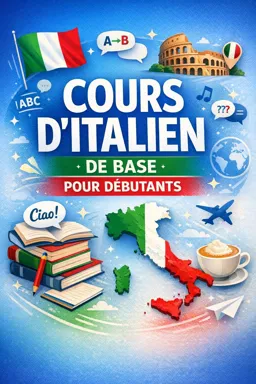 Couverture de livre électronique gratuite Cours d'italien de base pour débutants