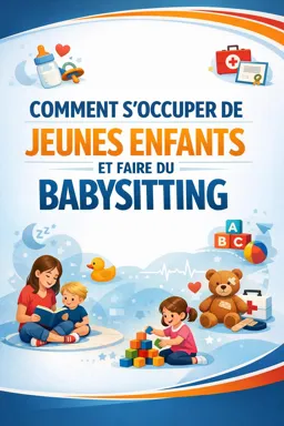 Couverture de livre électronique gratuite Comment s'occuper de jeunes enfants et faire du babysitting