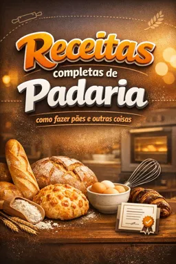 Capa do Ebook gratuito Receitas completas de Padaria, como fazer pães e outras coisas