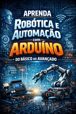 Capa do Ebook gratuito Aprendenda Robótica e Automação com Arduíno do básico ao avançado