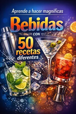 Portada de libro electrónico gratuitaAprende a hacer magníficas Bebidas con 50 recetas diferentes