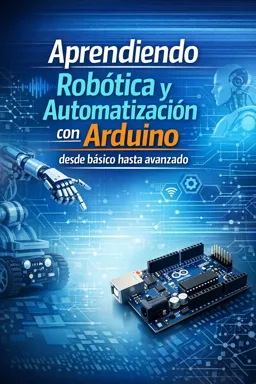 Portada de libro electrónico gratuitaAprendiendo Robótica y Automatización con Arduino desde básico hasta avanzado