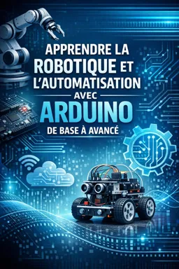 Couverture de livre électronique gratuite Apprendre la robotique et l'automatisation avec Arduino de base à avancé