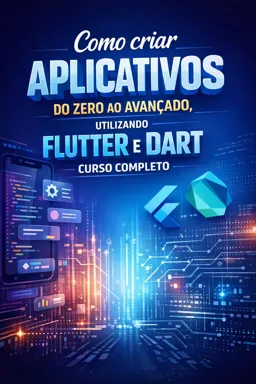 Capa do Ebook gratuito Como criar aplicativos do zero ao avançado, utilizando Flutter e Dart curso completo