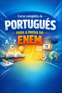 Capa do Ebook gratuito Curso completo de Português para a prova do Enem