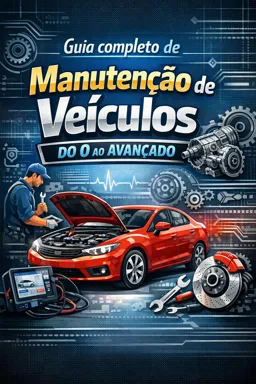 Capa do Ebook gratuito Guia completo de Manutenção de Veículos do 0 ao avançado