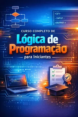 Capa do Ebook gratuito Curso completo de Lógica de Programação para iniciantes