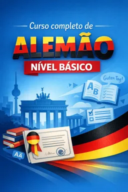 Capa do Ebook gratuito Curso completo de Alemão nível básico