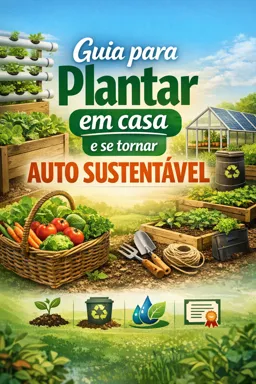 Capa do Ebook gratuito Guia para Plantar em casa e se tornar auto sustentável