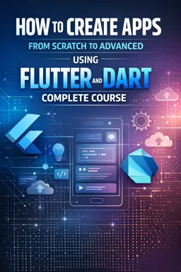 Free Ebook cover How to create apps from scratch to advanced using Flutter and Dart complete course